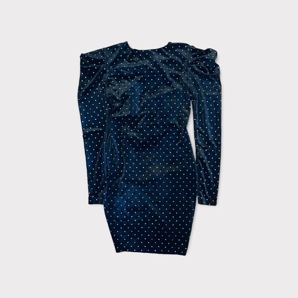 Betsey Johnson Black Crystal Embellished Mini Dress - Picture 4 of 6